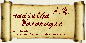 Anđelka Matarugić vizit kartica